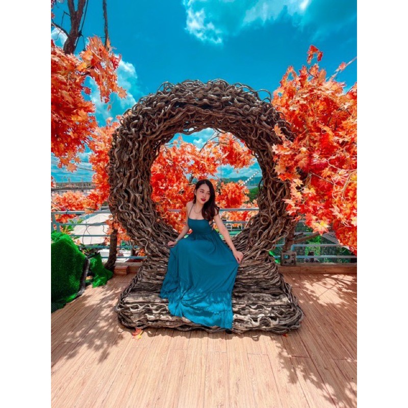 JANE'S Đầm maxi đi biển hở lưng Xanh Pastel thời thượng C2 kèn feelback  khách tặng shop | BigBuy360 - bigbuy360.vn