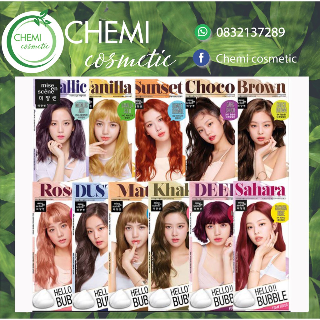 Thuốc Nhuộm Tóc Hello Bubble Foam Mis en Scene Black Pink