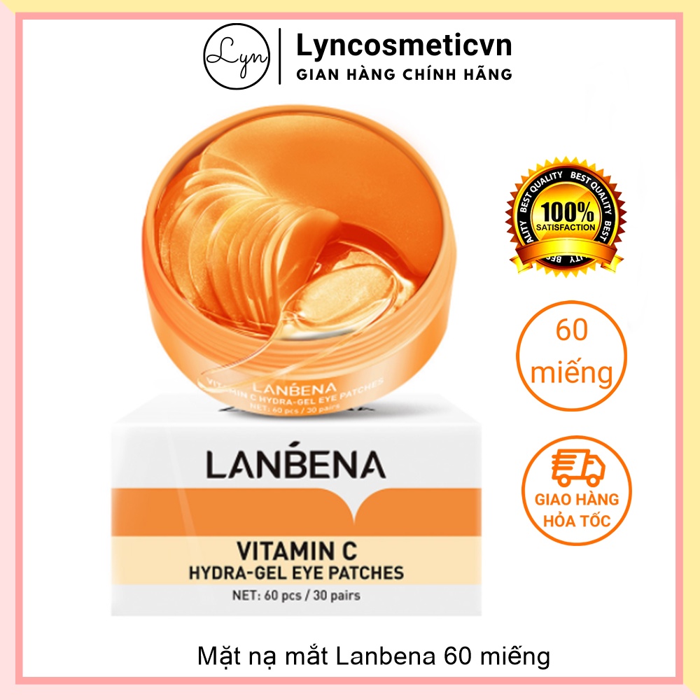 Mặt nạ mắt ngừa thâm mắt Lanbena Vitamin C - 60 miếng