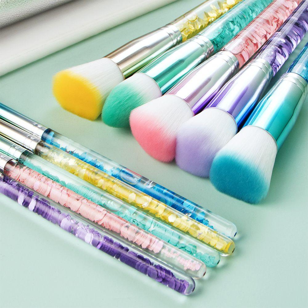 OCEANMAP Cọ Trang Điểm Đầu Tròn Lông Mềm Có Kim Tuyến Nước