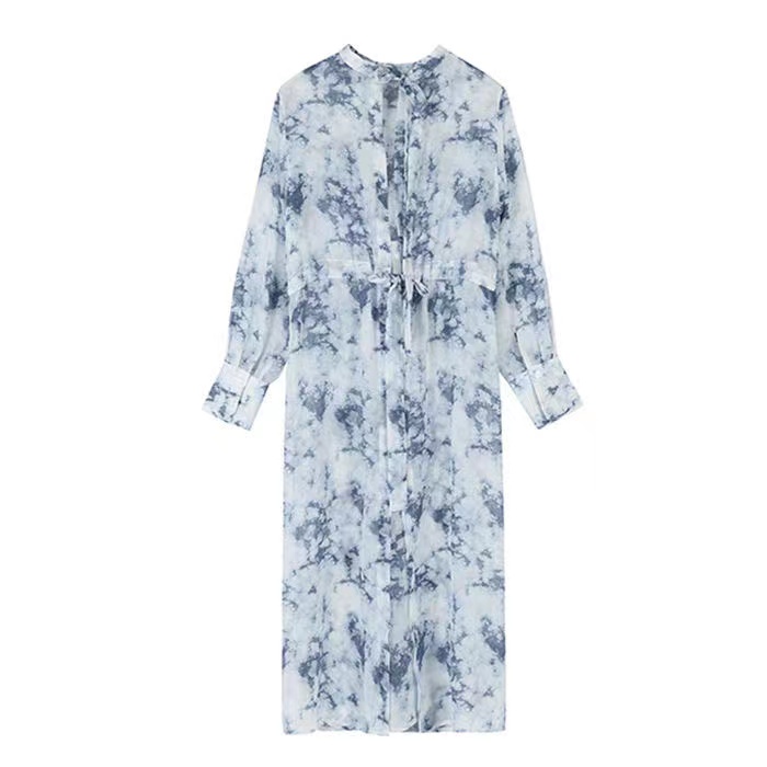 Đầm Hai Dây Hở Lưng Màu Nhuộm Thời Trang Mùa Hè Mới 2022