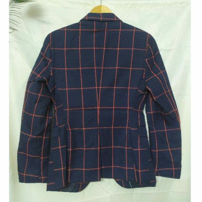 Áo vest nam caro xanh size S M thu đông hàng order Taobao