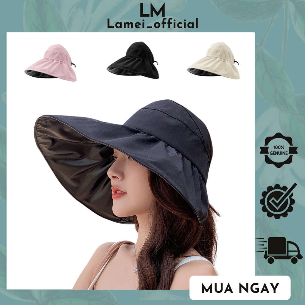 Mũ Hở Chóp Nữ 💖 Lamei Official 💖 Nón Vành Tròn Hở Chóp Chống Nắng Tia Uv Kiểu Hàn Quốc Dễ Phối Đồ Cho Nữ - MV-26