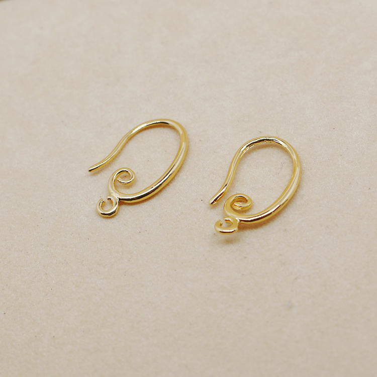 Bông Tai Móc Đính Ngọc Trai Nhân Tạo diy 18K Thời Trang