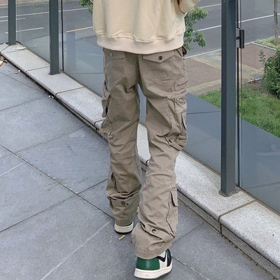 Quần túi hộp Unisex Cargo Pants màu nâu tan phong cách Streetwear