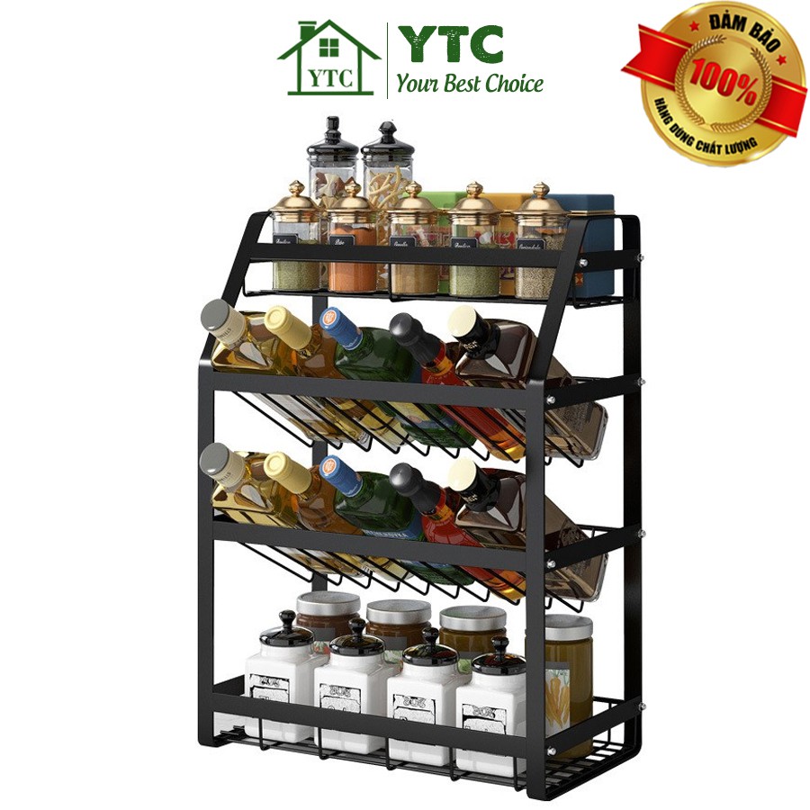 Kệ gia vị 4 tầng nhà bếp Nhập Khẩu sơn tĩnh điện siêu bền đẹp-KGV02 | BigBuy360 - bigbuy360.vn
