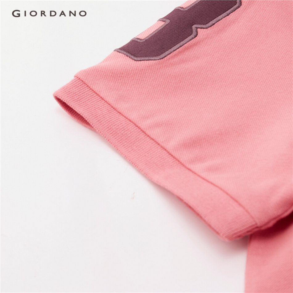Áo thun polo GIORDANO 01011422 tay ngắn thêu hình sư tử cho nam | BigBuy360 - bigbuy360.vn