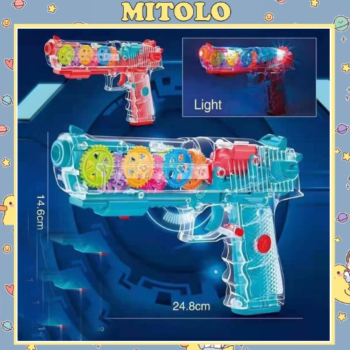 Súng đồ chơi trẻ em MiTOLO súng đồ chơi dành cho bé có phát nhạc HJ608