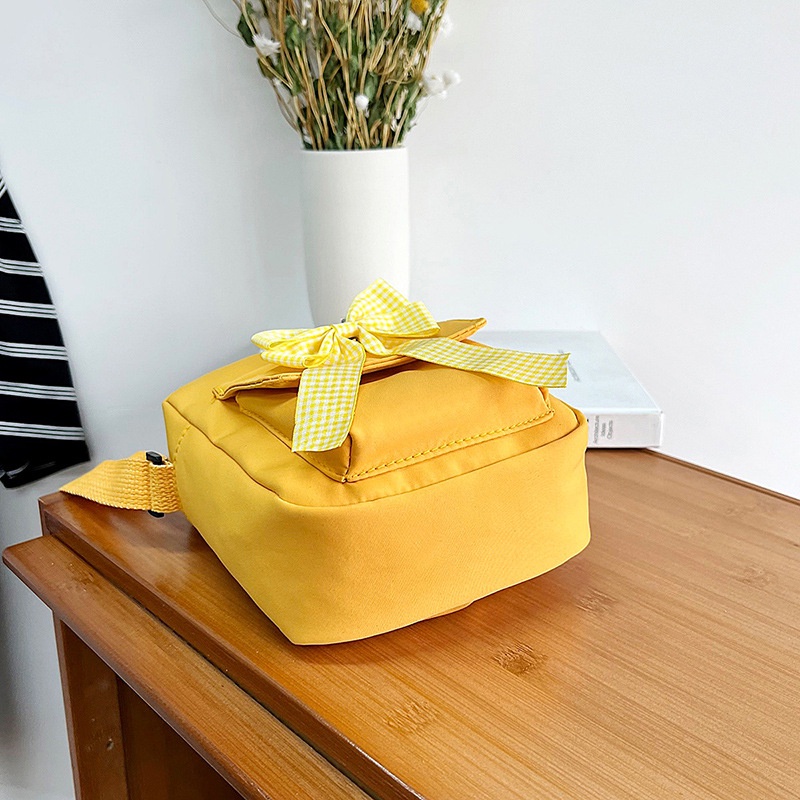Túi Đeo Chéo Bằng Nylon Dáng Vuông Nhỏ Phong Cách Hàn Quốc Mới Cho Nữ Sinh