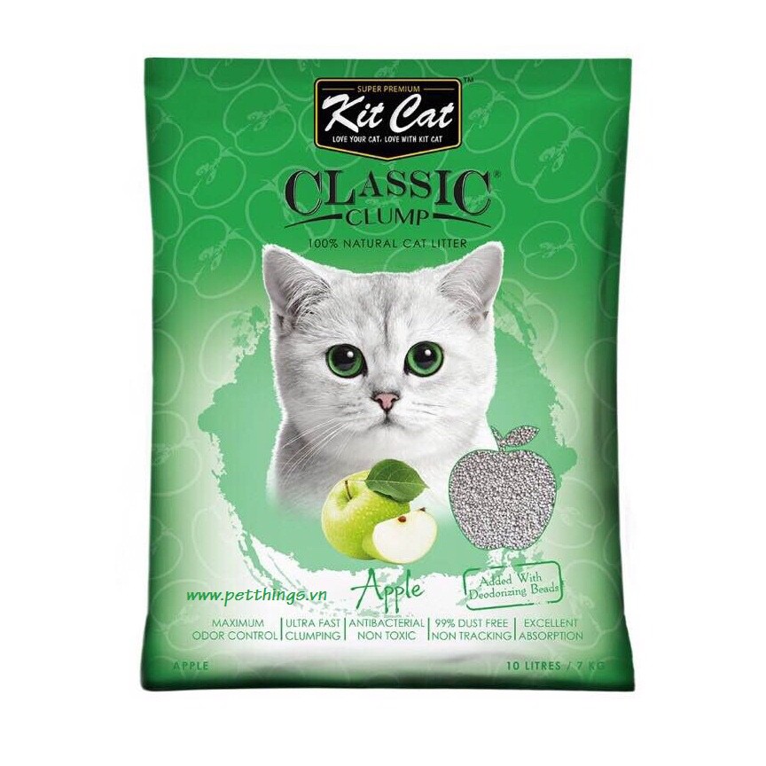 Cát vệ sinh cho mèo KitCat clump hương táo ( dạng sỏi )