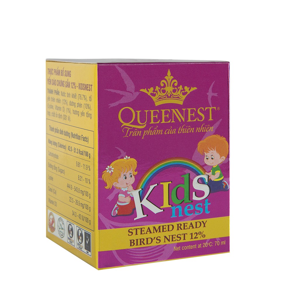 Yến sào Queennest 12% Kidsnest (hũ 70ml)