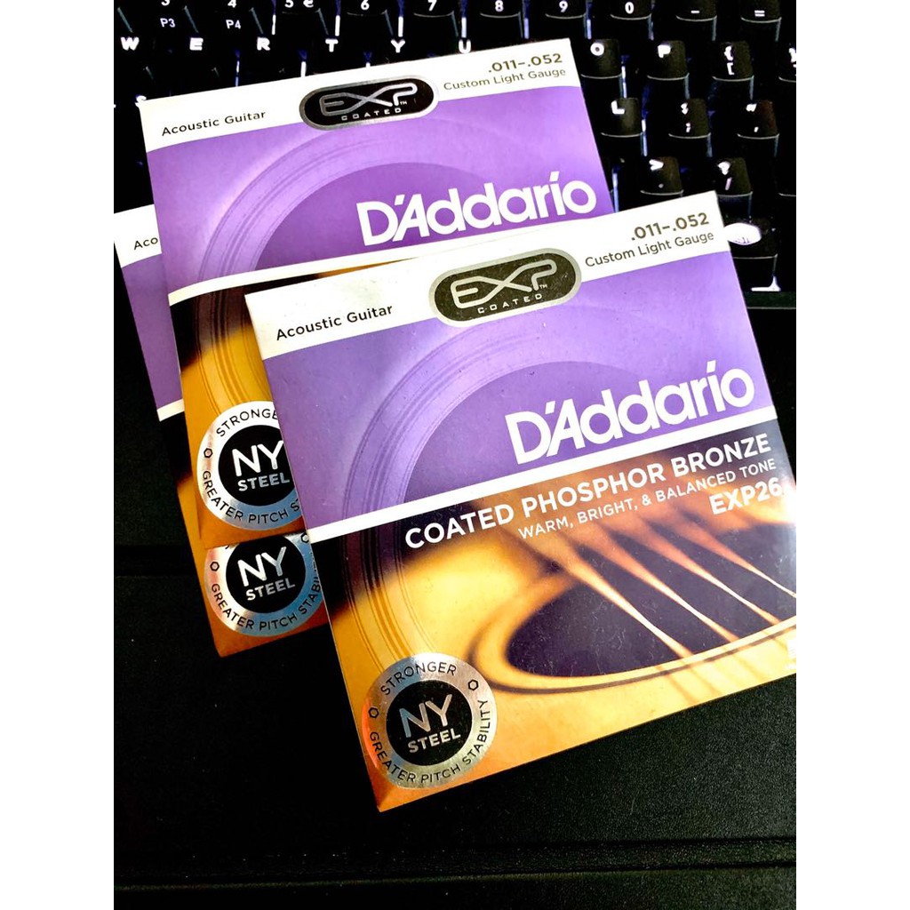 Dây Đàn Guitar Acoustic D'Addario EXP 26 [Size 11] - Tặng kèm Pick gảy