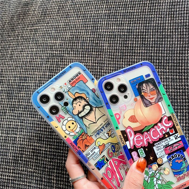 Ốp Điện Thoại TPU Mềm Trong Suốt In Họa Tiết Graffiti Cho iphone 12 11 pro max x xs Marsx xr 7 8 plus