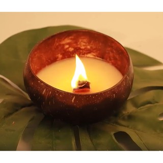 Nến thơm refill gáo dừa - Candle in coconut shell refill