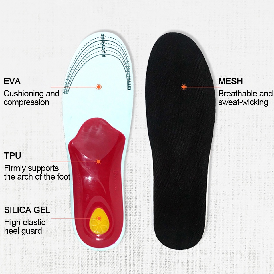 Miếng Lót Giày Thoáng Khí Chống Trượt Thấm Hút Mồ Hôi Cho Nam Và Nữ