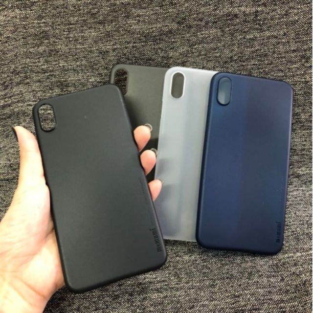 Ốp lưng Siêu Mỏng memumi 0,3mm Cho iPhone 15 Pro Max đến xs max Nhựa Nhám Chống Vân Tay