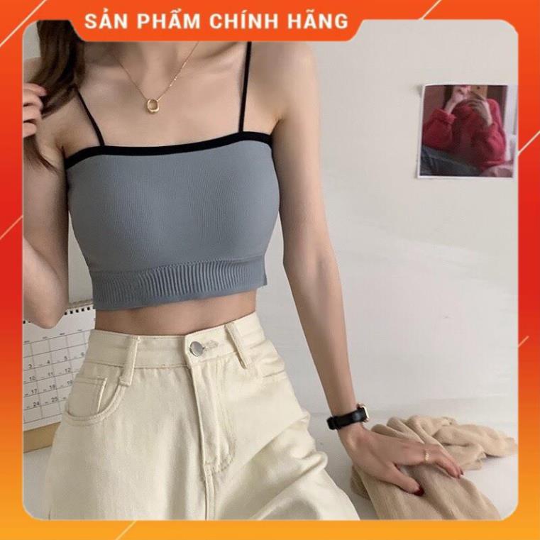 Áo Bra Cotton Nhiều Màu Phối Viền Đen Cá Tính 388