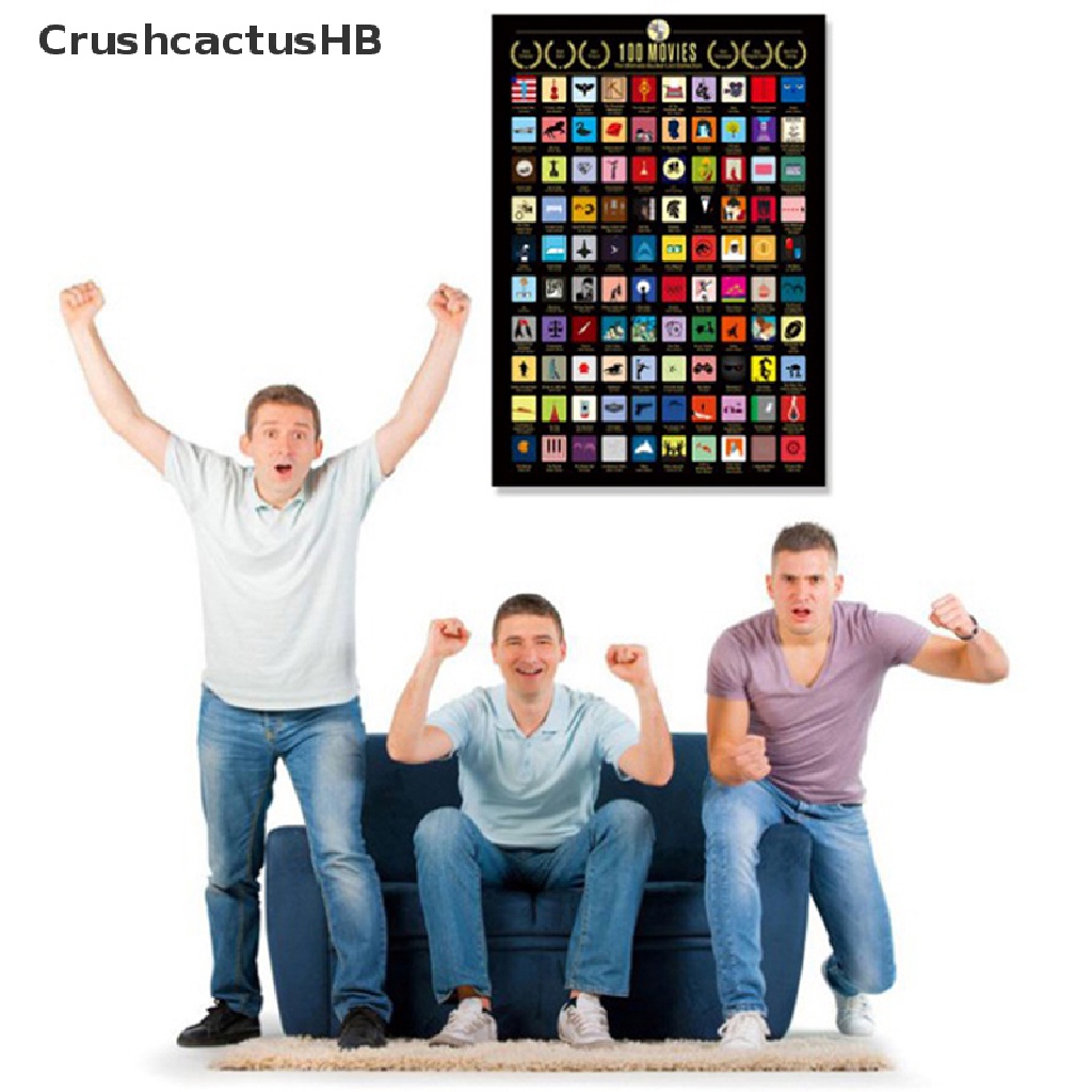 [CrushcactusHB] 100 Movies Scratch Off Film Poster Wallpapers Wall Decorate For Movie Lovers Hot Sell