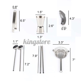 Set 13 Dụng Cụ Pha Chế Cocktail Chuyên Dụng