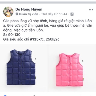 Sale gile phao lông vũ