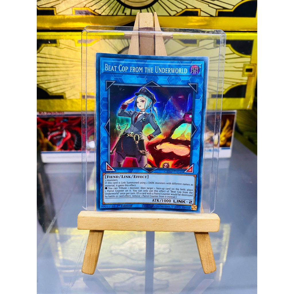 [ Dưa Hấu Yugioh ] Lá bài thẻ bài Beat Cop from the Underworld - Super Rare - Tặng bọc bài nhựa bảo quản