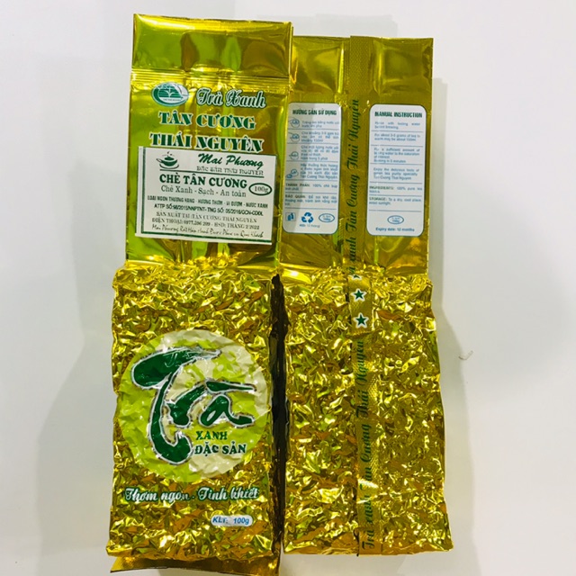 Trà xanh Tân Cương Thái Nguyên gói 100g (hiệu Mai Phương)