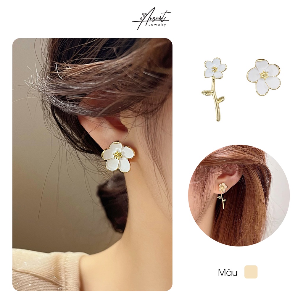 [Augustcloth | AugustJewelry] Bông tai/ Hoa tai 1 bông hoa và 1 cành hoa