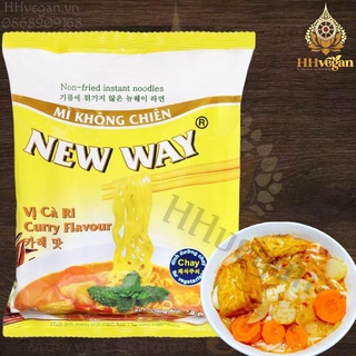 Mì gói chay new way vị cà ri - 1 gói 85g - mì không chiên sợi mì dai