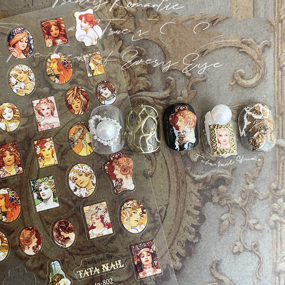 [Hàng mới về] Miếng dán trang trí móng phong cách Boho cổ điển siêu mỏng DIY