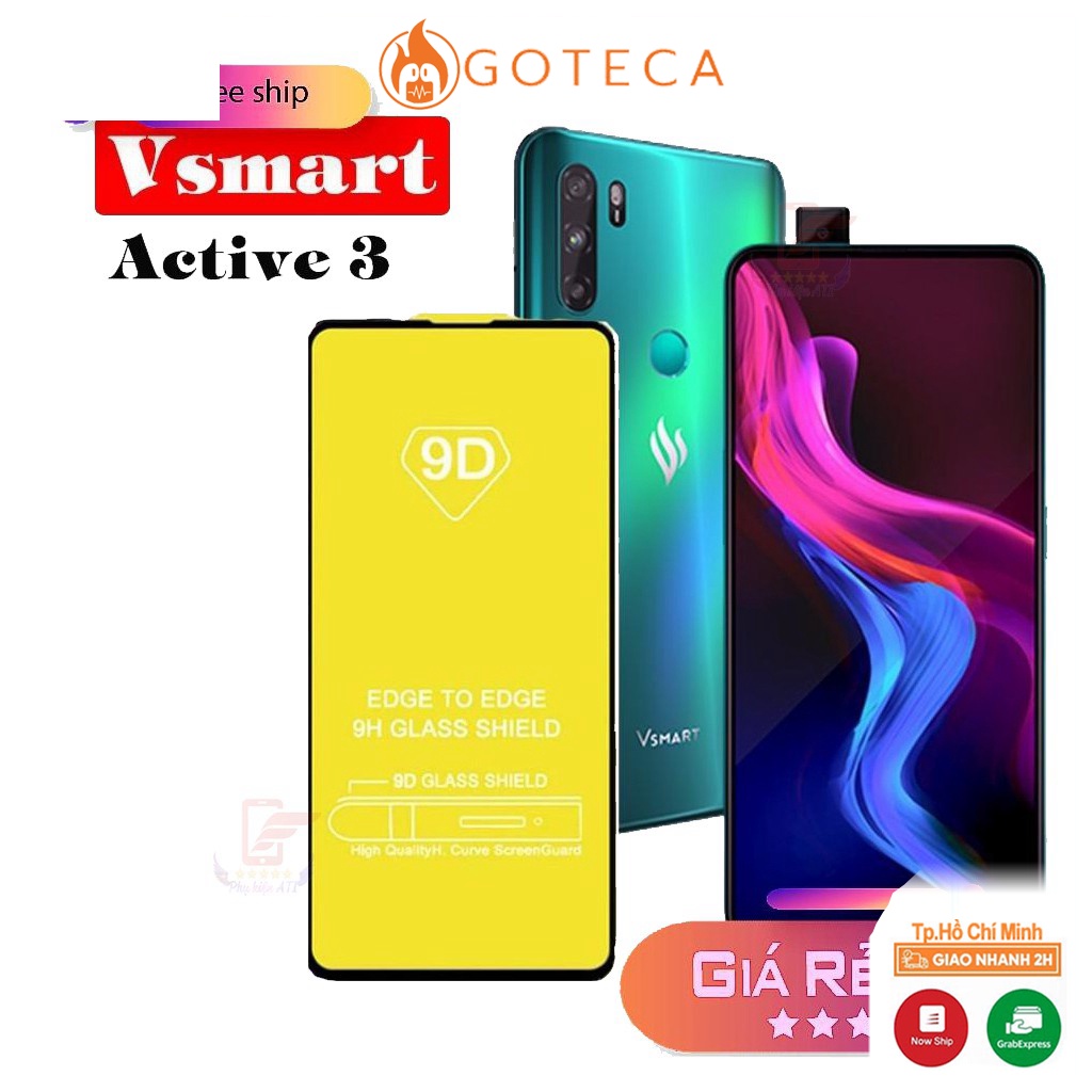 Kính Cường Lực Vsmart Active 3 Full Màn và Trong suốt