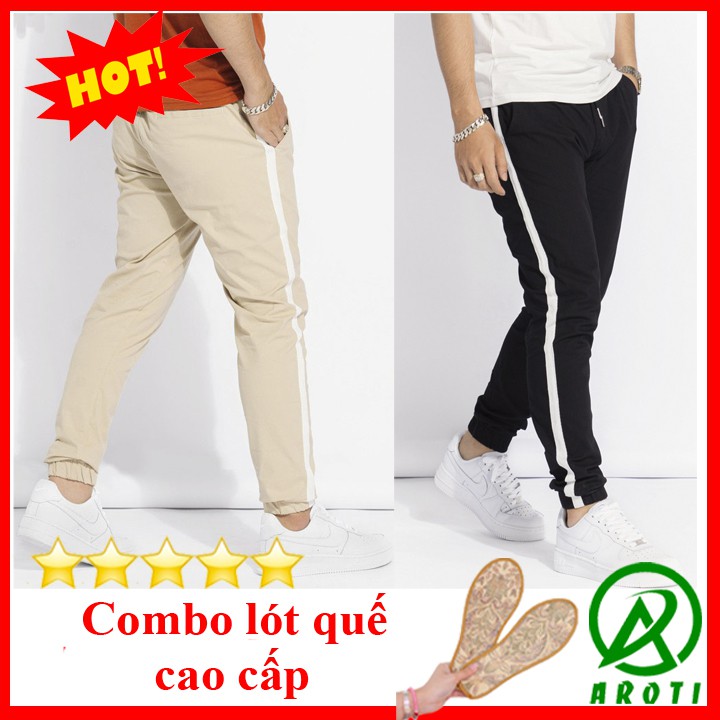 Quần Jogger Nam AROTI Form Slim Fit Vải Kaki Cao Cấp Mềm Mịn, Co Giãn Tốt Dáng Hàn Thể Thao Nhiều Màu- Đủ Size Qk43+LQ