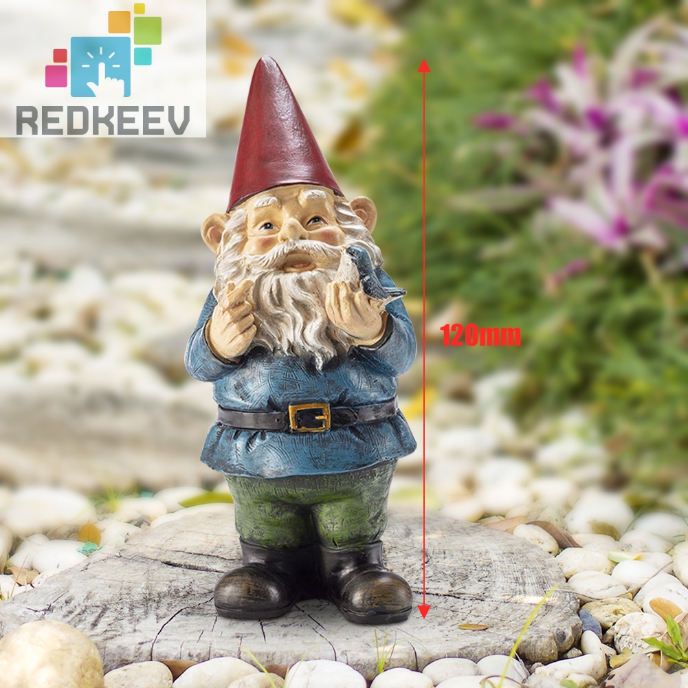 Tượng điêu khắc trang trí sân vườn hình chú lùn đỏ