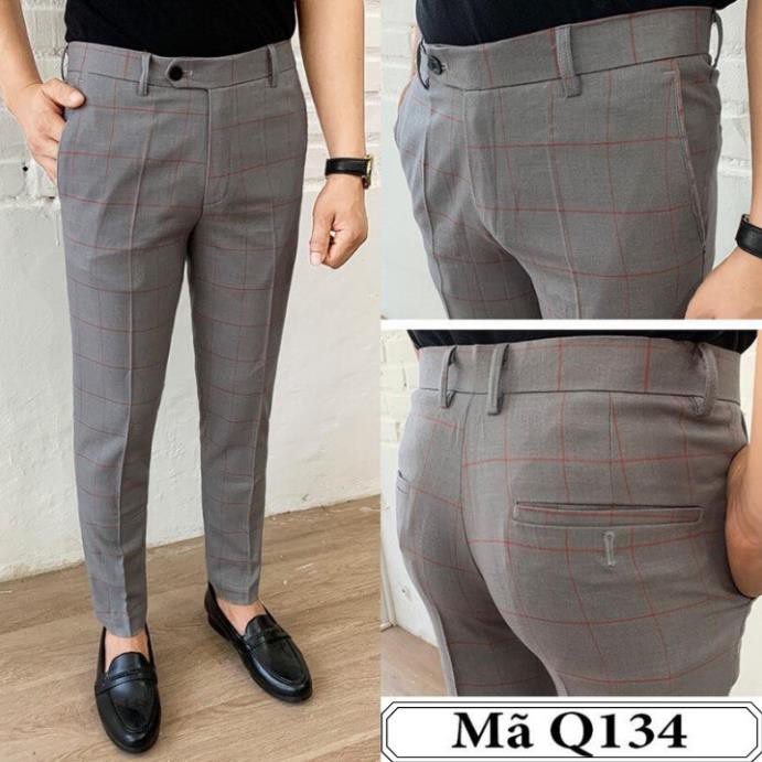 Quần kẻ caro nam cao cấp, vải cotton co giãn dễ chịu | BigBuy360 - bigbuy360.vn