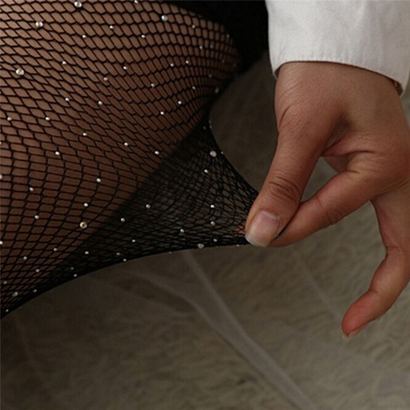 [springeven] Quần Tất Lưới Đính Đá Pha Lê Mới Cho Nữ