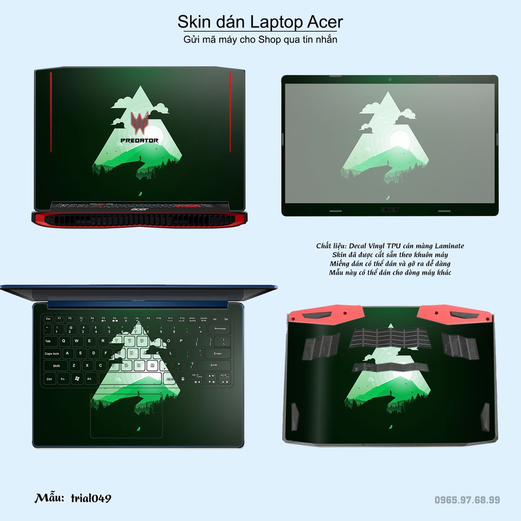 Skin dán Laptop Acer in hình Đa giác _nhiều mẫu 9 (inbox mã máy cho Shop)