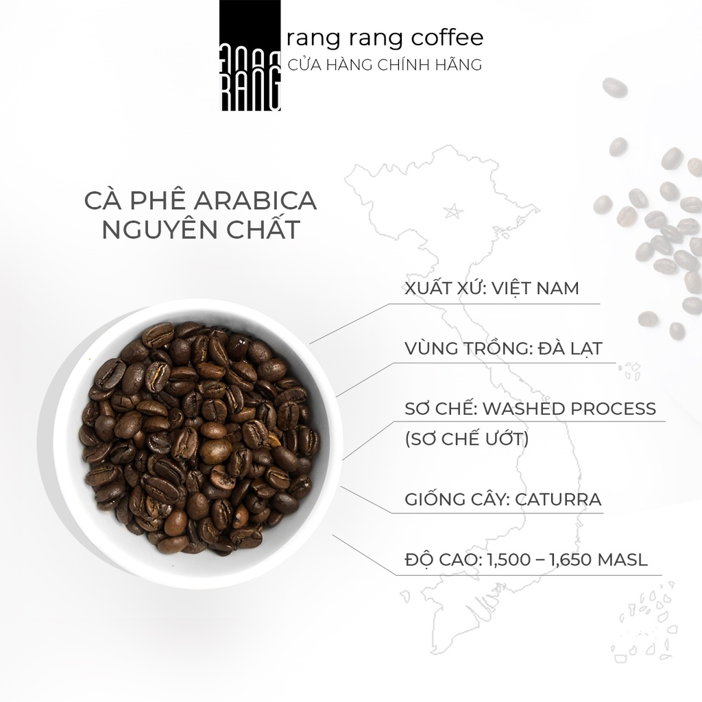 Combo 4 phin giấy cà phê Arabica, Robusta, Phin, Espresso Rang Rang Coffee 12g