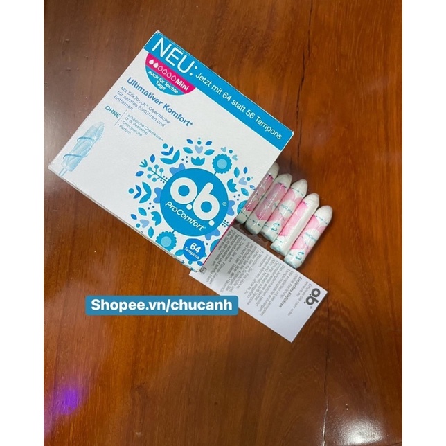 Băng vệ sinh Tampon O.B - Đức 🇩🇪