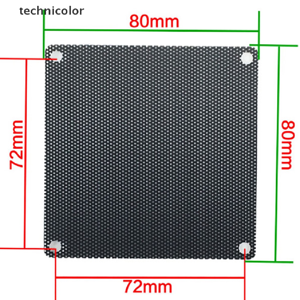 Set 5 Tấm Lưới Lọc Bằng PVC 8cm Chống Bụi Cho Quạt Máy Tính