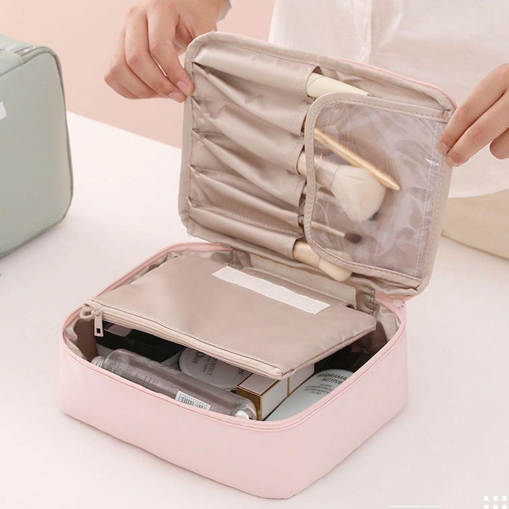 Túi Đựng Đồ Trang Điểm / Đồ Vệ Sinh Cá Nhân Sức Chứa Lớn Có Khóa Kéo Dễ Thương Cho Nữ