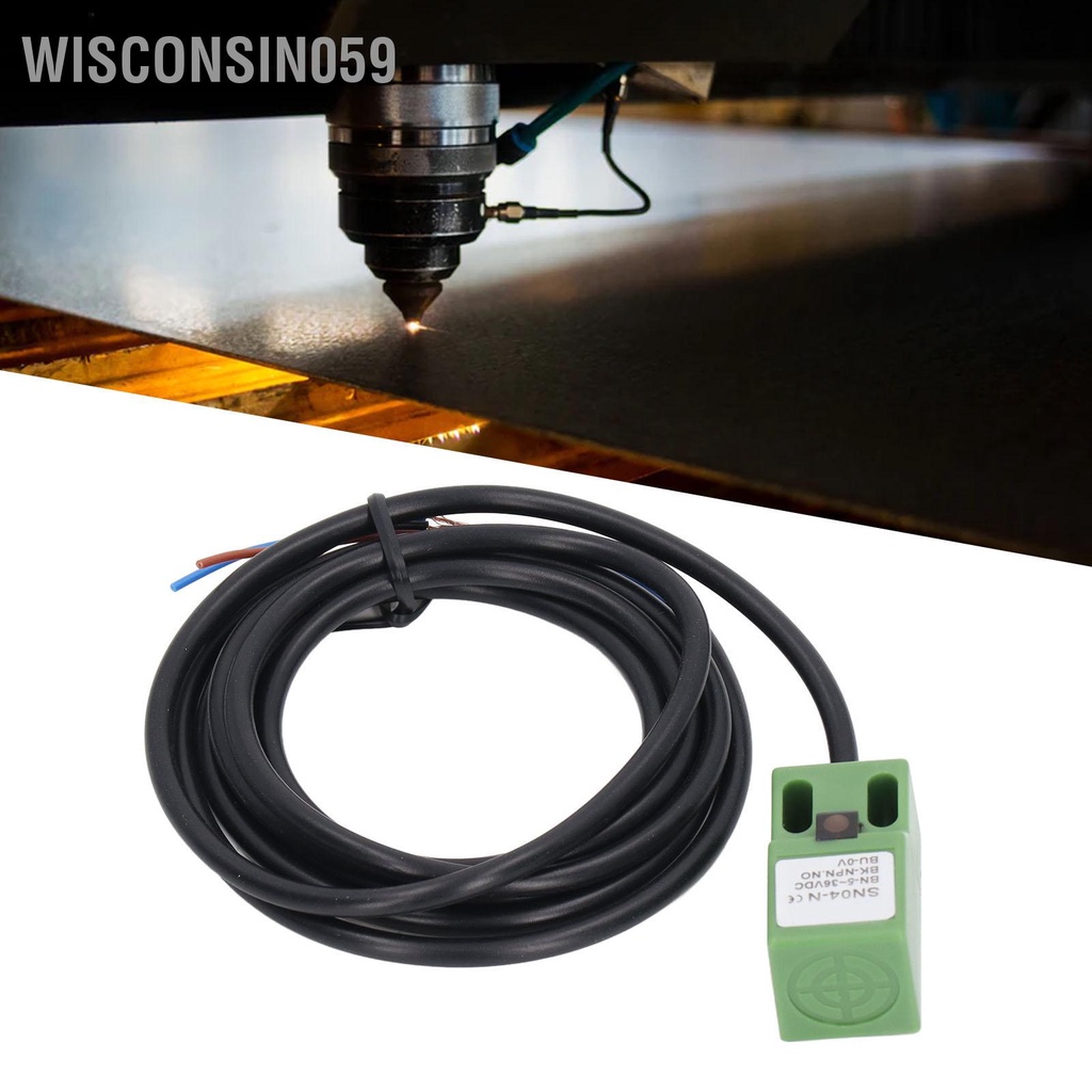 Wisconsin059 Công tắc tiệm cận cảm ứng NPN Cảm biến tiếp Giới hạn phát hiện đột quỵ 4mm 5‑36VDC