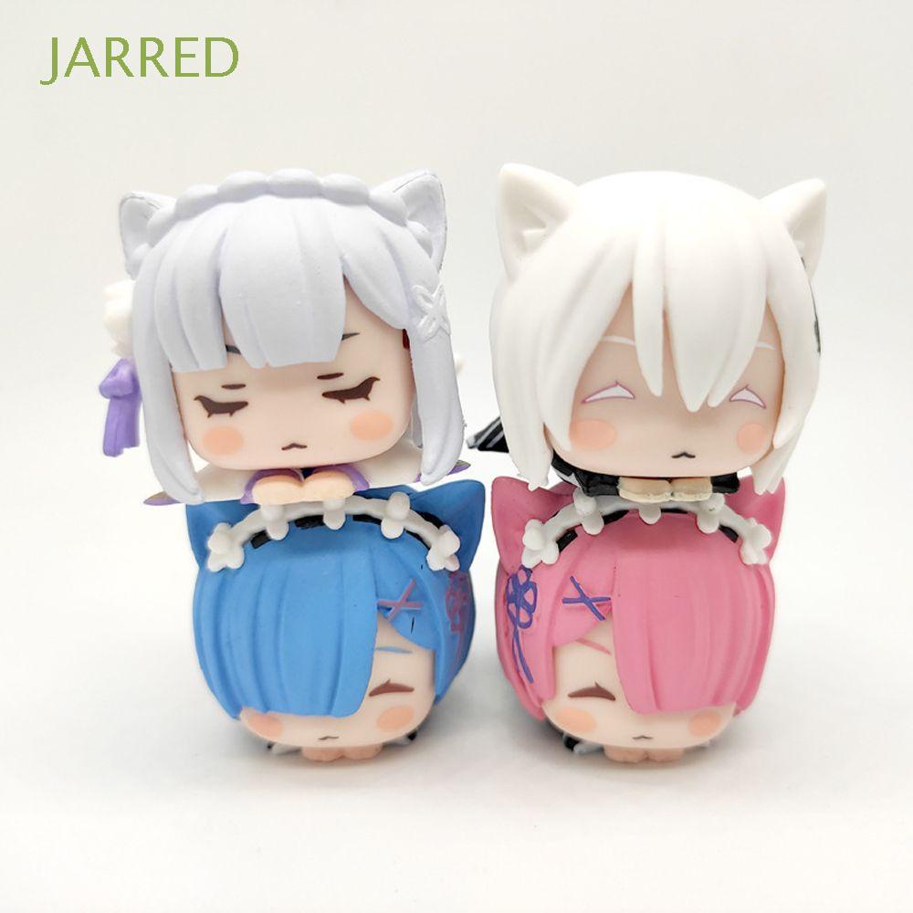 Bộ 4 mô hình nhân vật Ram Rem hoạt hình Re:Life In A Different World from Zero bằng PVC