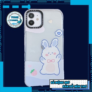 Ốp lưng iPhone trong suốt Thỏ trắng dễ thương Hàng Có Sẵn cho iPhone 7Plus/8Plus/X/XsMax/11/11Pro/11ProMax.
