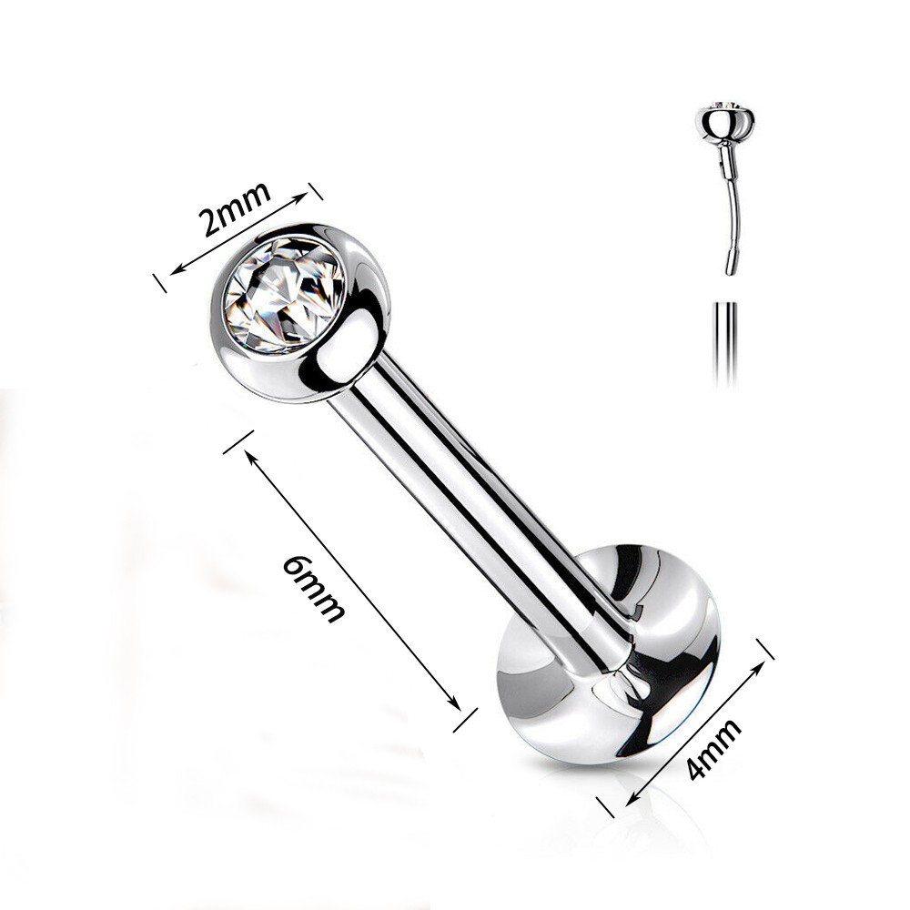 (Hàng Mới Về) Set 5 Khuyên Tai / Môi Bằng Thép Không Gỉ Nhiều Màu Cá Tính