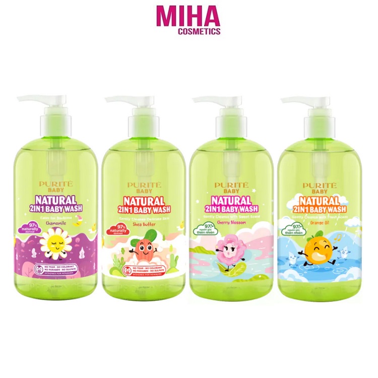 Sữa Tắm Gội Cho Bé PURITE BABY 500ml