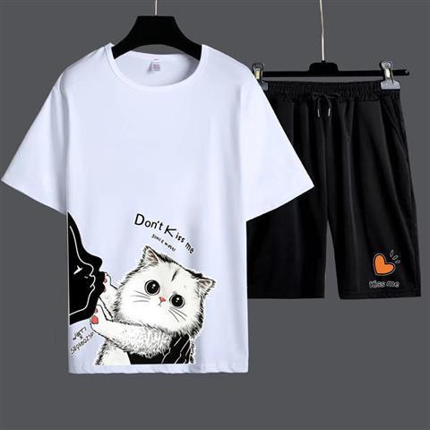 Set quần áo thể thao ngắn tay dáng rộng mới cho nam