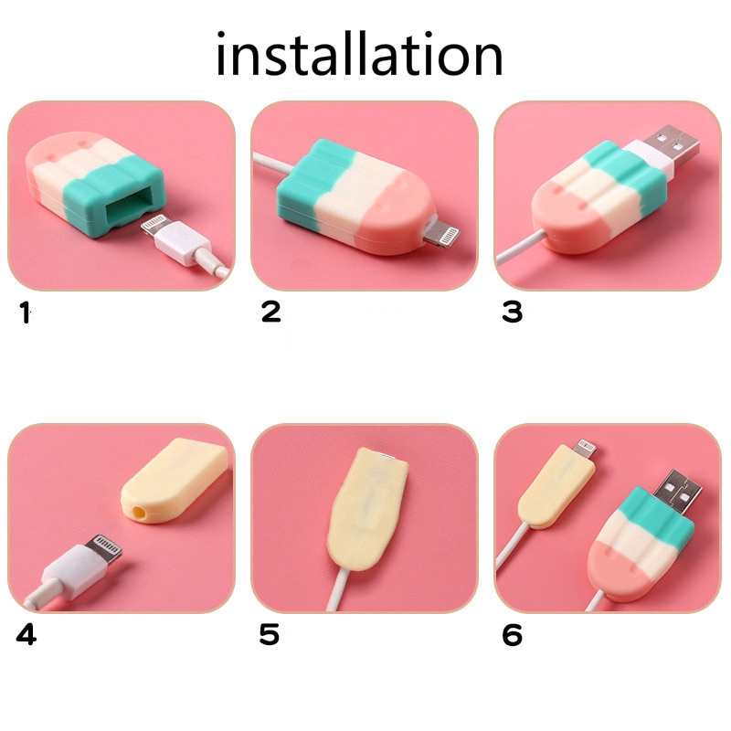 Đầu bảo vệ đầu dây cáp sạc usb hình que kem cho Samsung Android