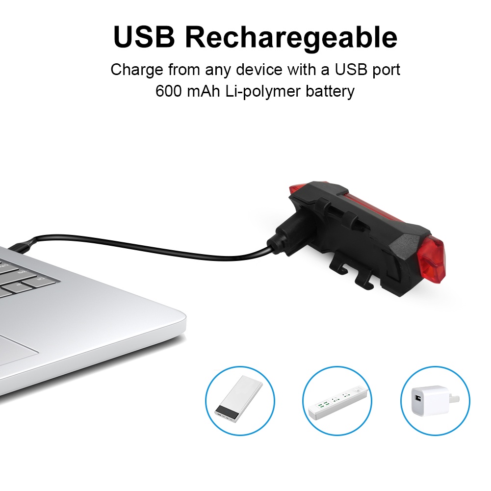 Đèn Led Sạc USB Xe Đạp Bộ Leo Núi Trước Xe Đạp Đèn Pha Đèn Đèn Pin-Đèn Xe Đạp livebecool