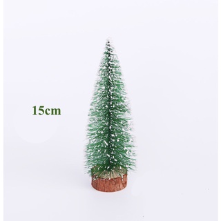 Cây thông mini để bàn đế gỗ 15cm -20cm- 25cm