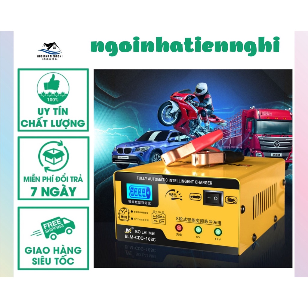 Sạc bình acquy 12v 24v tự ngắt, sạc bình acquy 12v 24v từ 3ah-200ah cho xe máy đến ô tô