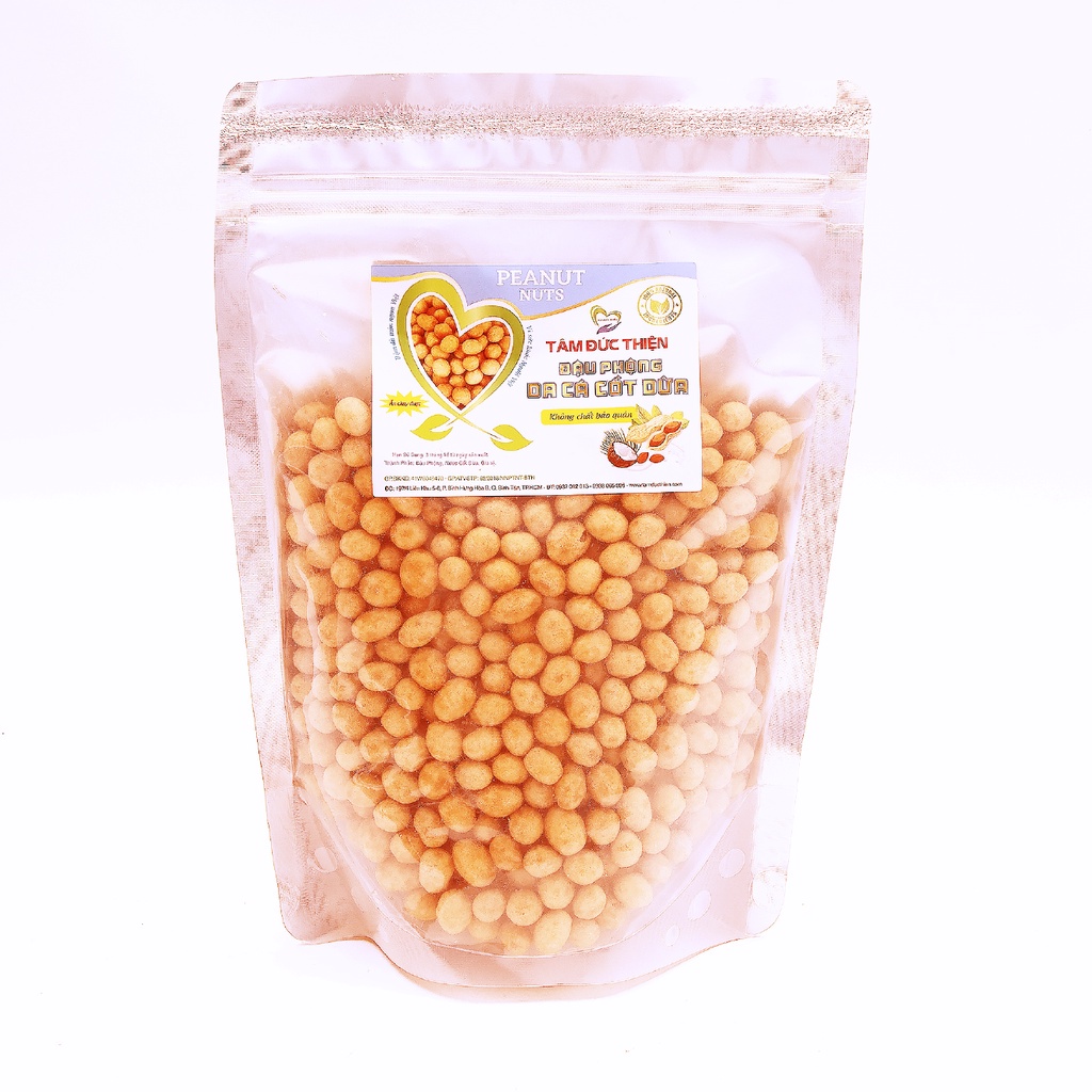 Túi 500GR Đậu Phộng Da Cá Nước Cốt Dừa (Túi ZIP 500GR) Tâm Đức Thiện